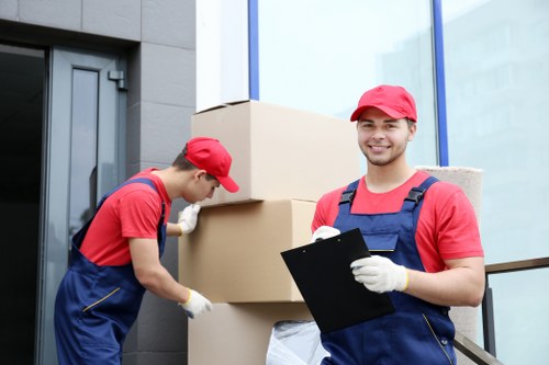 Office removals planning in Coulsdon with moving boxes and business furniture