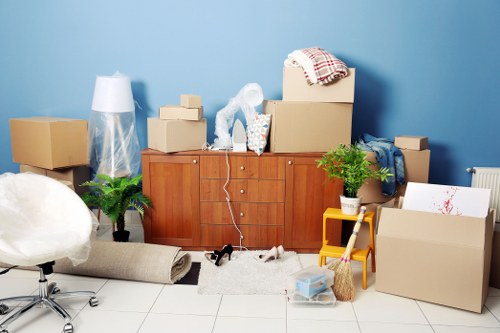 Careful loading of household furniture for a local move