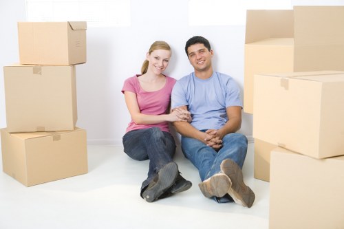 Removal team preparing a home move in Coulsdon