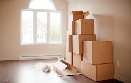 Coulsdon residential moving service with boxes and furniture